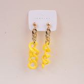 Women Chain Style Earring Yellow